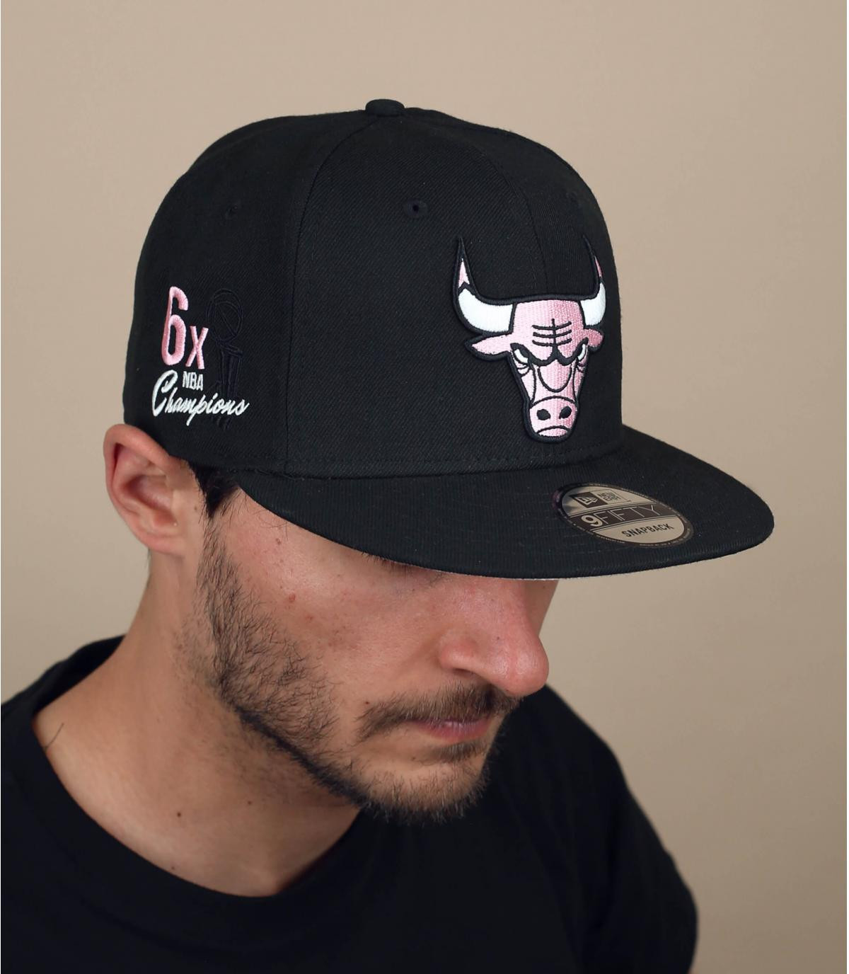 Gorra bandana rosa - Quickturn Paisley Bulls 950 black pink Era : Headict