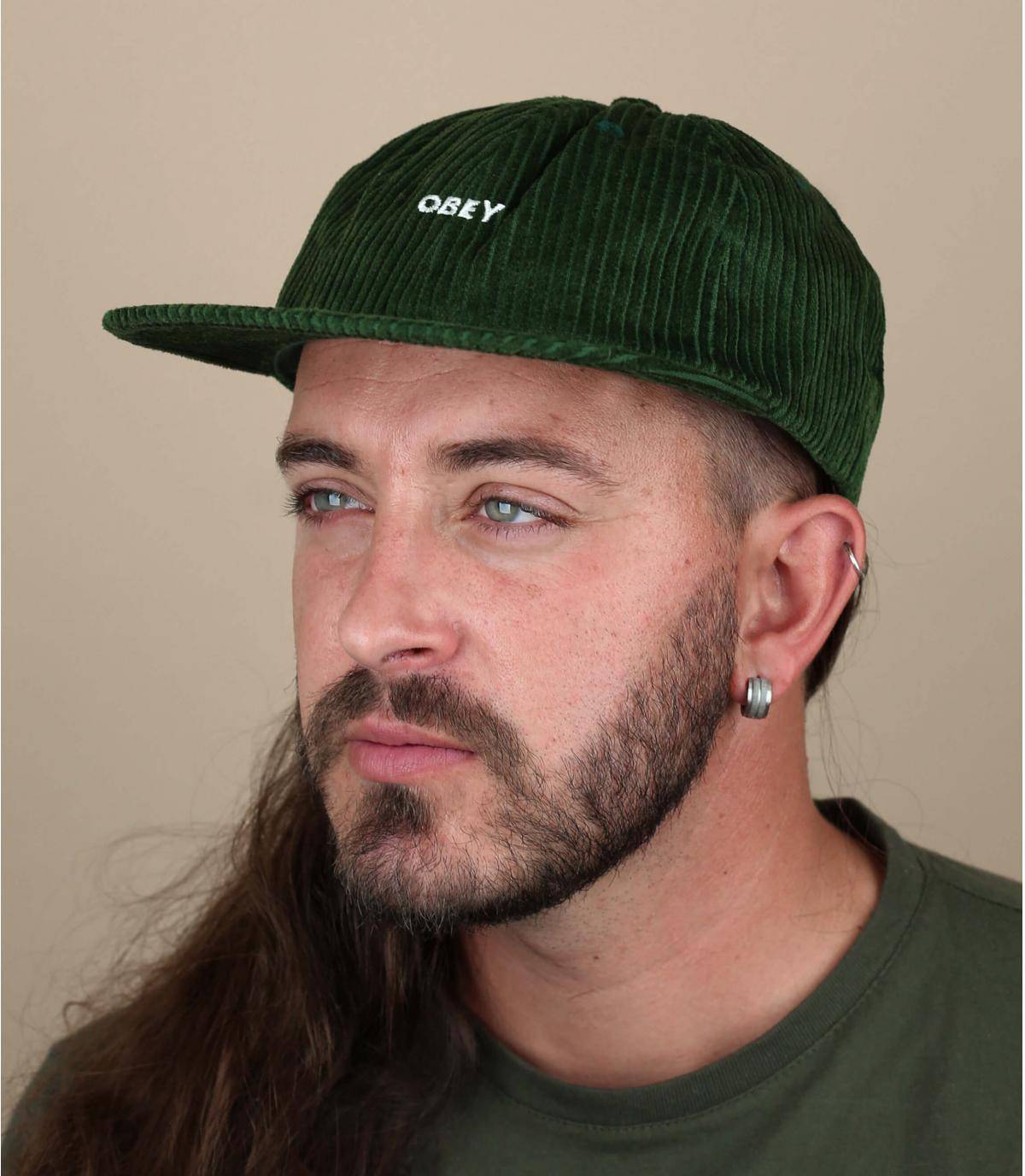 Gorra Obey verde - Bold Cord Strapback Obey Headict